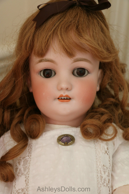Antique Simon & Halbig German Bisque Doll, 24 IN, Antique Doll, Stamped Body